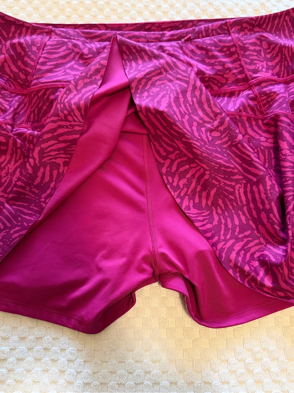 Athleta Magenta Zebra-Print Active Skort - Picture 8 of 8